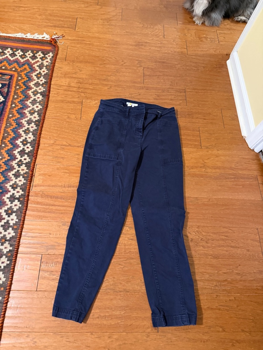 Boden Navy Cropped Utility Jogger Pants